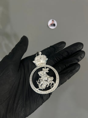 Pingente -  São Jorge coroa | Prata Mista 30