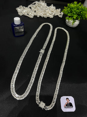 Corrente Prata Mista 10MM / 70CM - EloTriplo