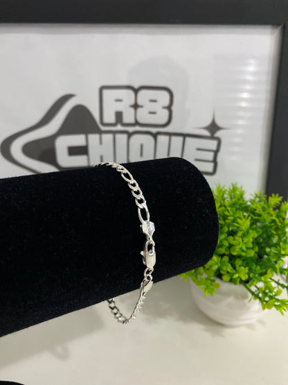Pulseira 3x1 - 4MM Prata Mista