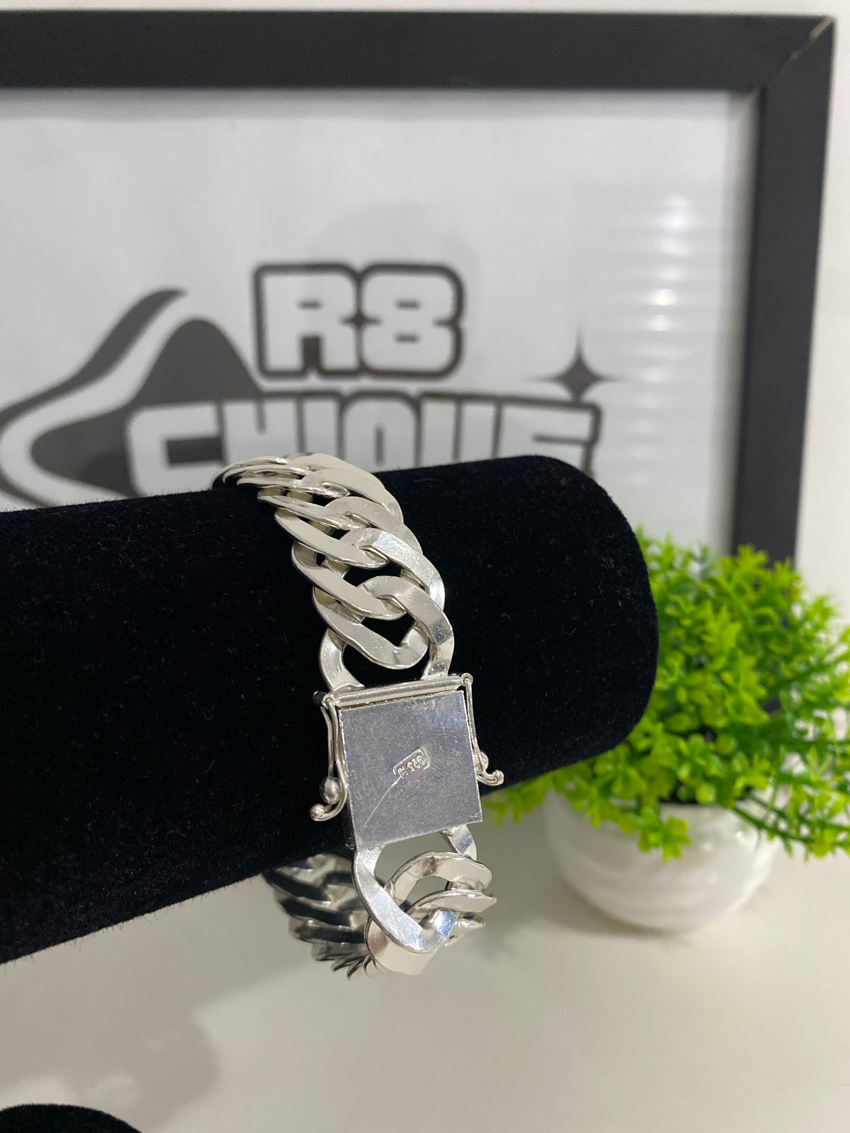 Pulseira Prata Mista - 22MM / EloDuplo