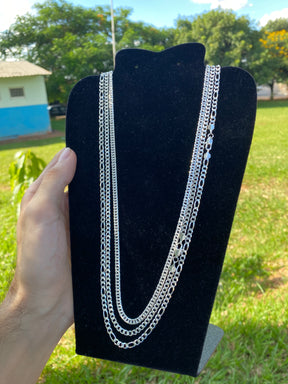 Kit Revenda | 3 Corrente de 5MM - 1x1 / 3x1 / EloDuplo - 70CM (Kit 14)