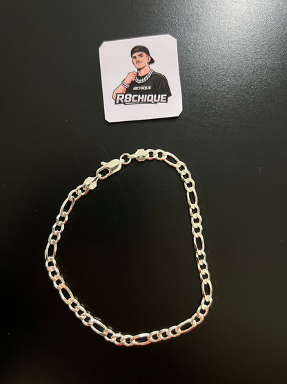 Pulseira 3x1 - 4MM Prata Mista