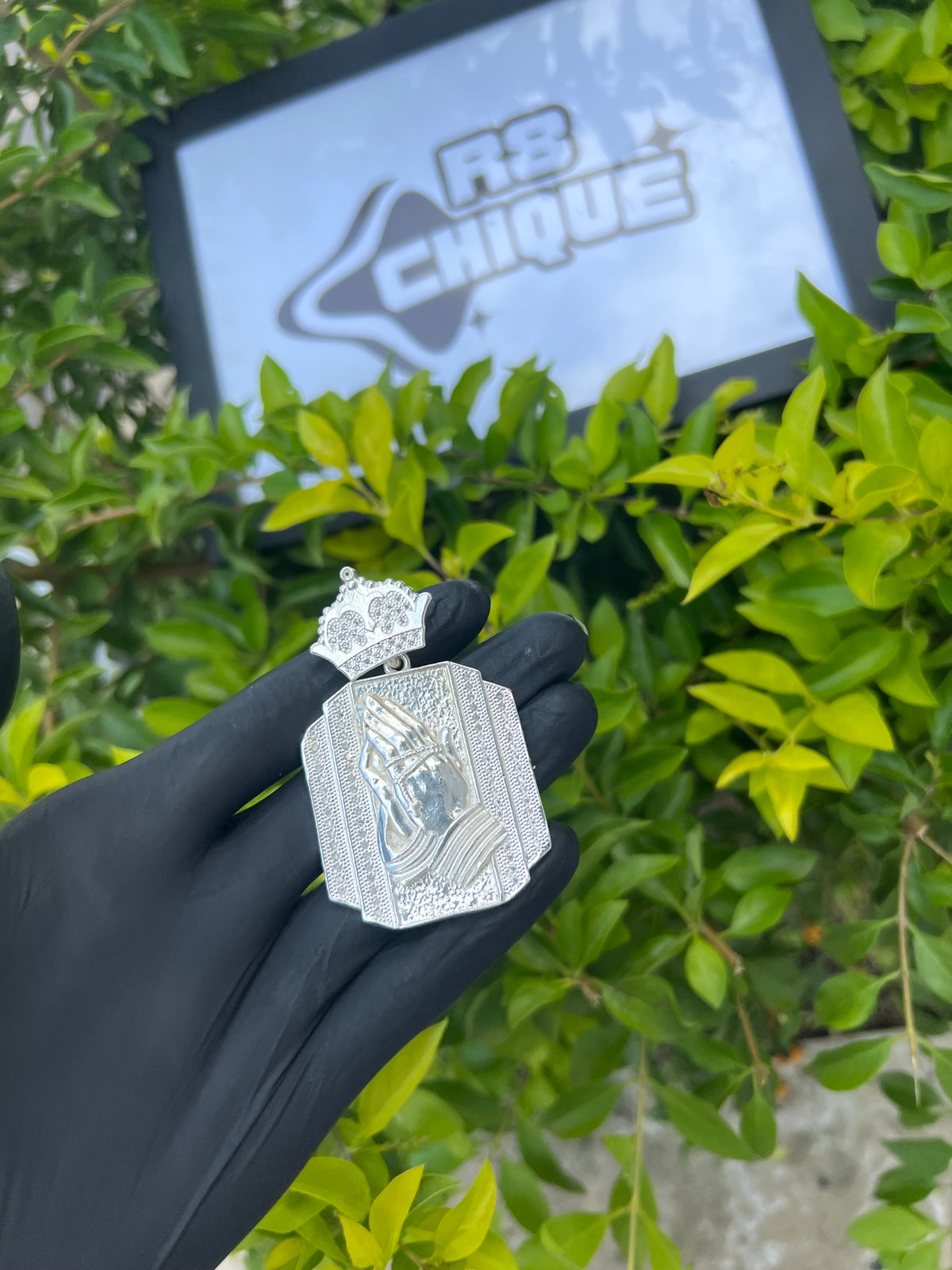 Pingente - Oração | Prata Mista