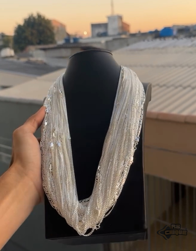 Kit Revenda | 10 Corrente de 3MM / 70CM (Kit 1)