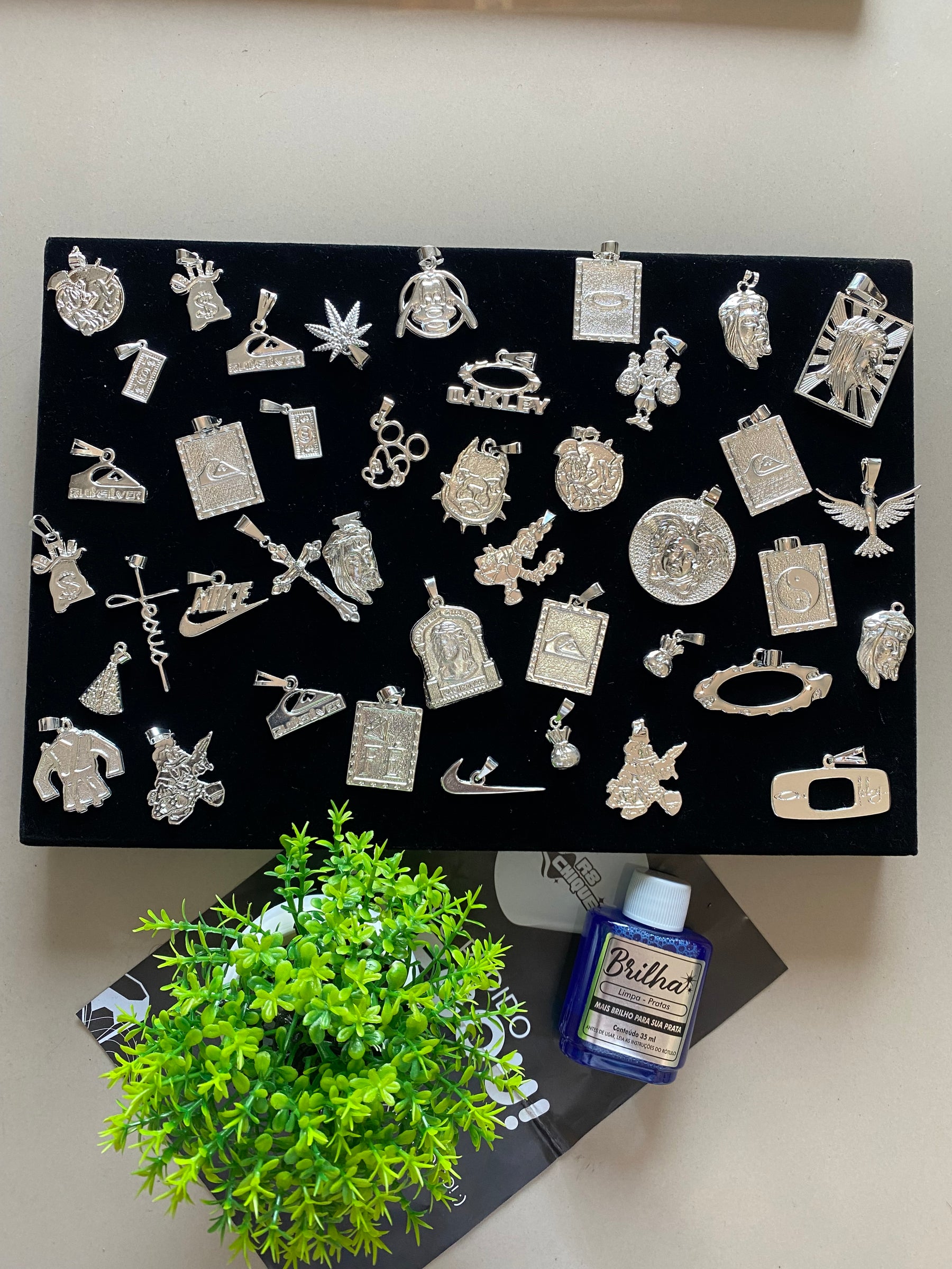 50 Pingentes + Limpa Pratas (Brinde) (Kit 137)