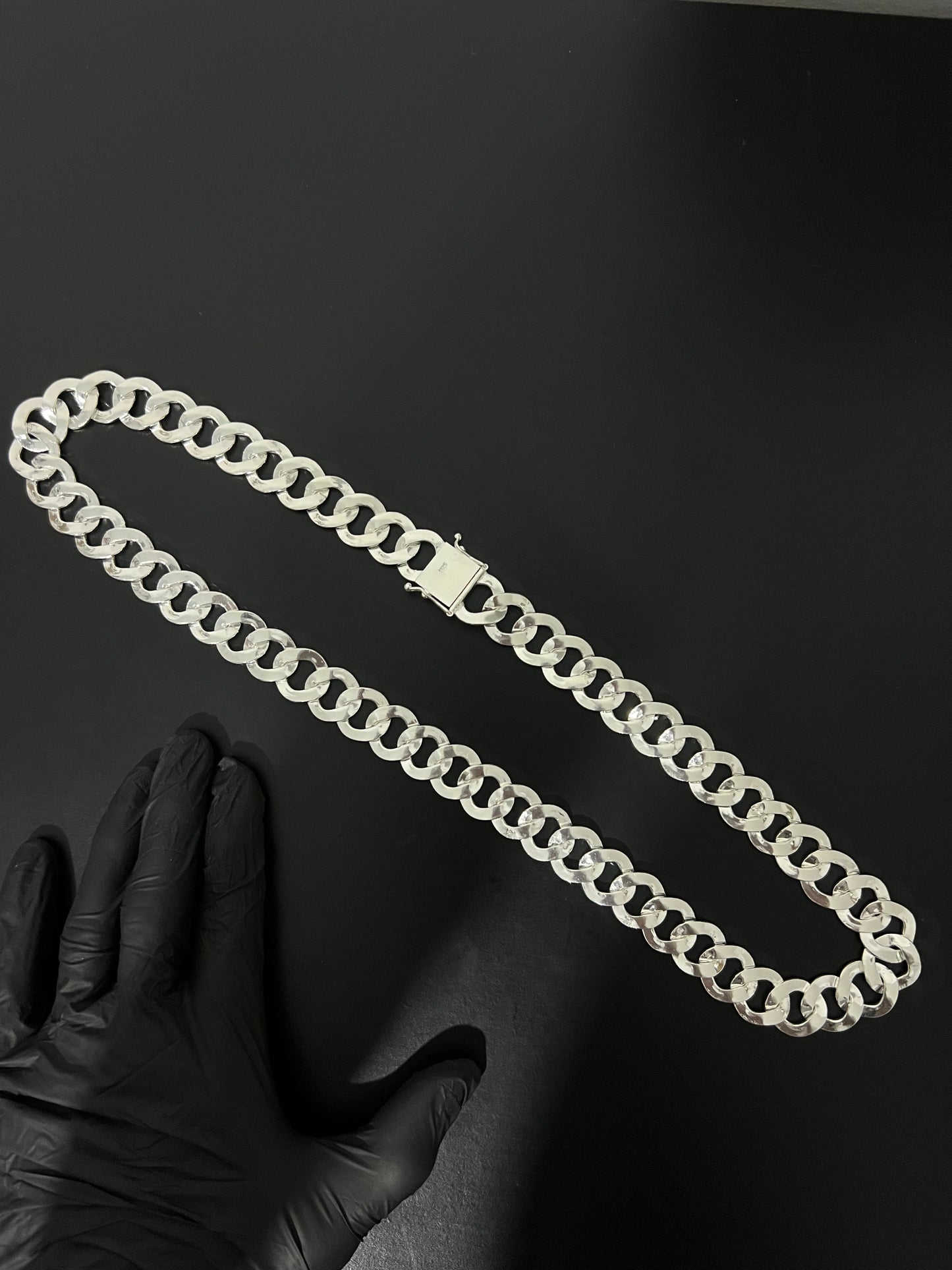 Corrente 1x1 - 20MM/70CM Prata Mista