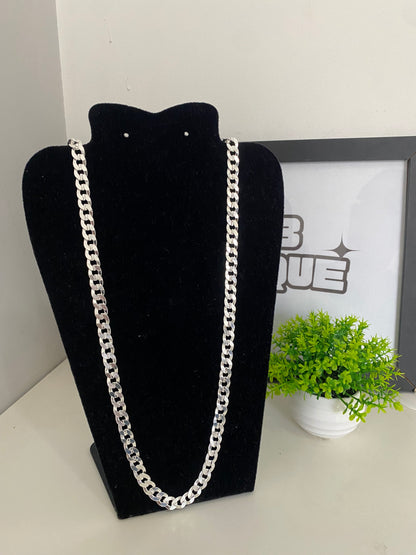 Corrente 1x1 - 9MM/70CM Prata Mista (LAMINADA)