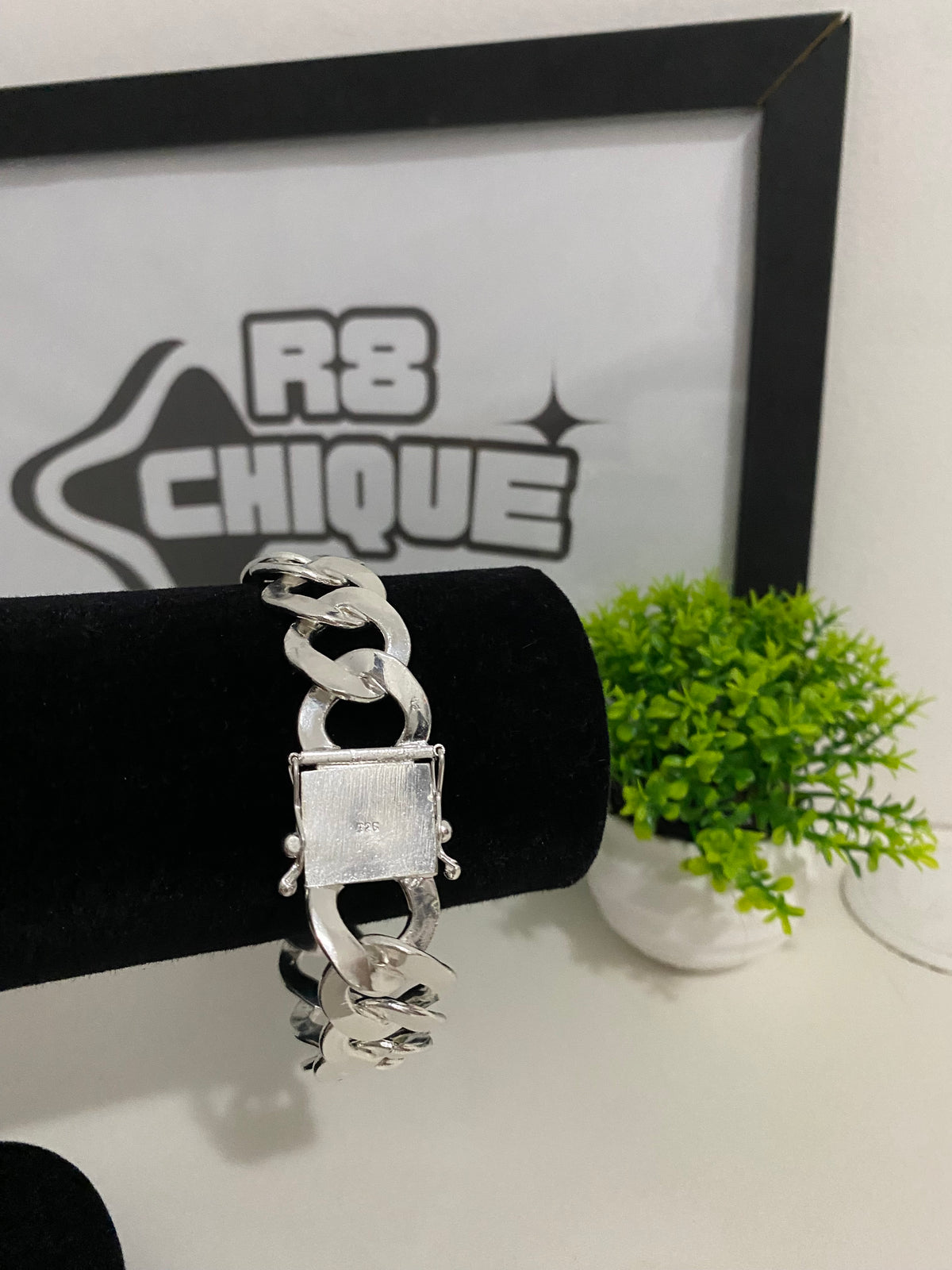 Pulseira Prata Mista - 22MM / 1X1