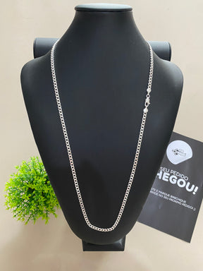 Corrente Prata 1x1 - 5MM / 70CM