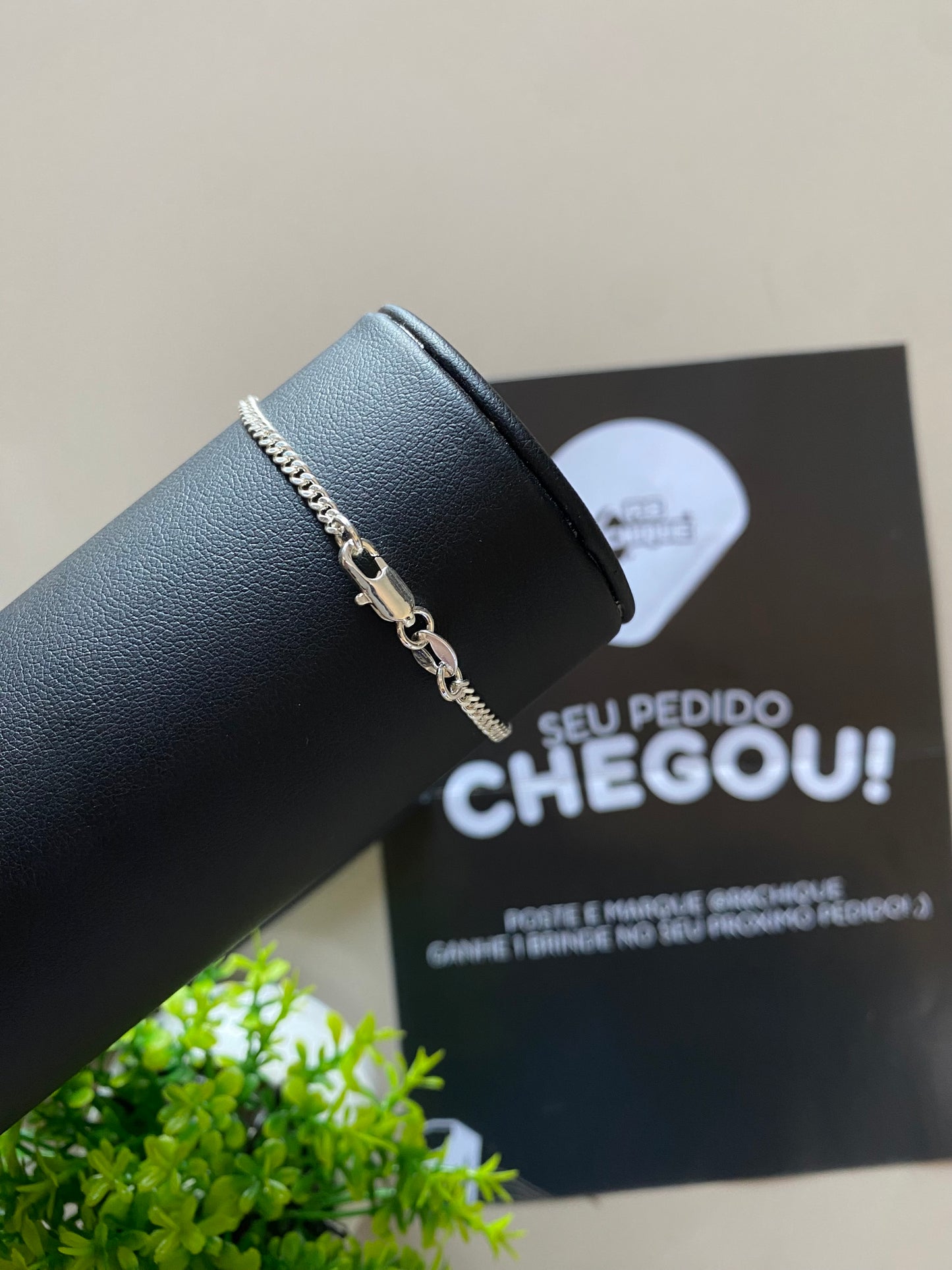 Pulseira 1x1 - 2MM Prata Mista