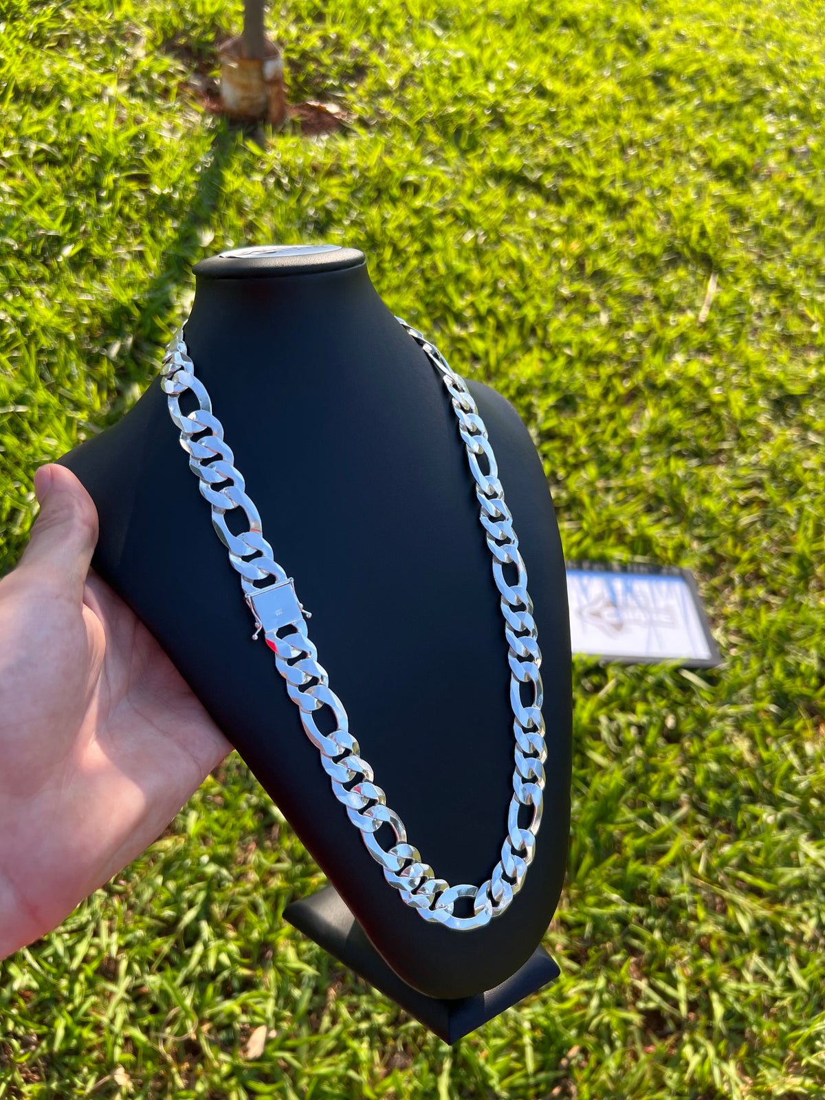 Corrente Prata Mista 3x1 - 18MM/70CM (ITALIANA)