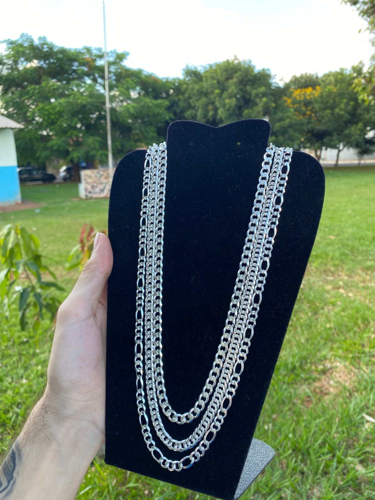 Kit Revenda | 3 Corrente de 8MM/70CM - 1x1, 3x1 e EloDuplo (Kit 30)