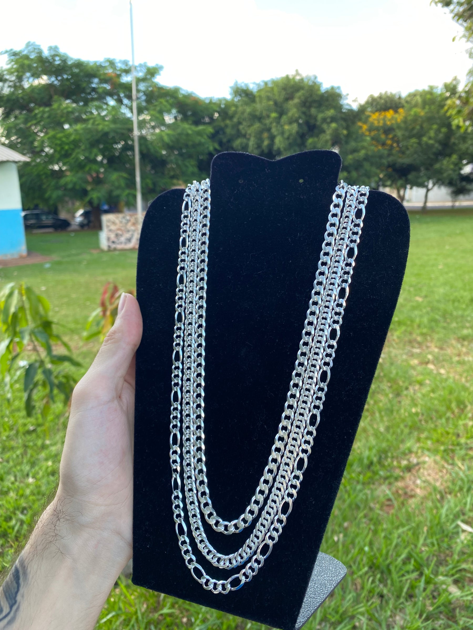 Kit Revenda | 3 Corrente de 8MM/70CM - 1x1, 3x1 e EloDuplo (Kit 30)