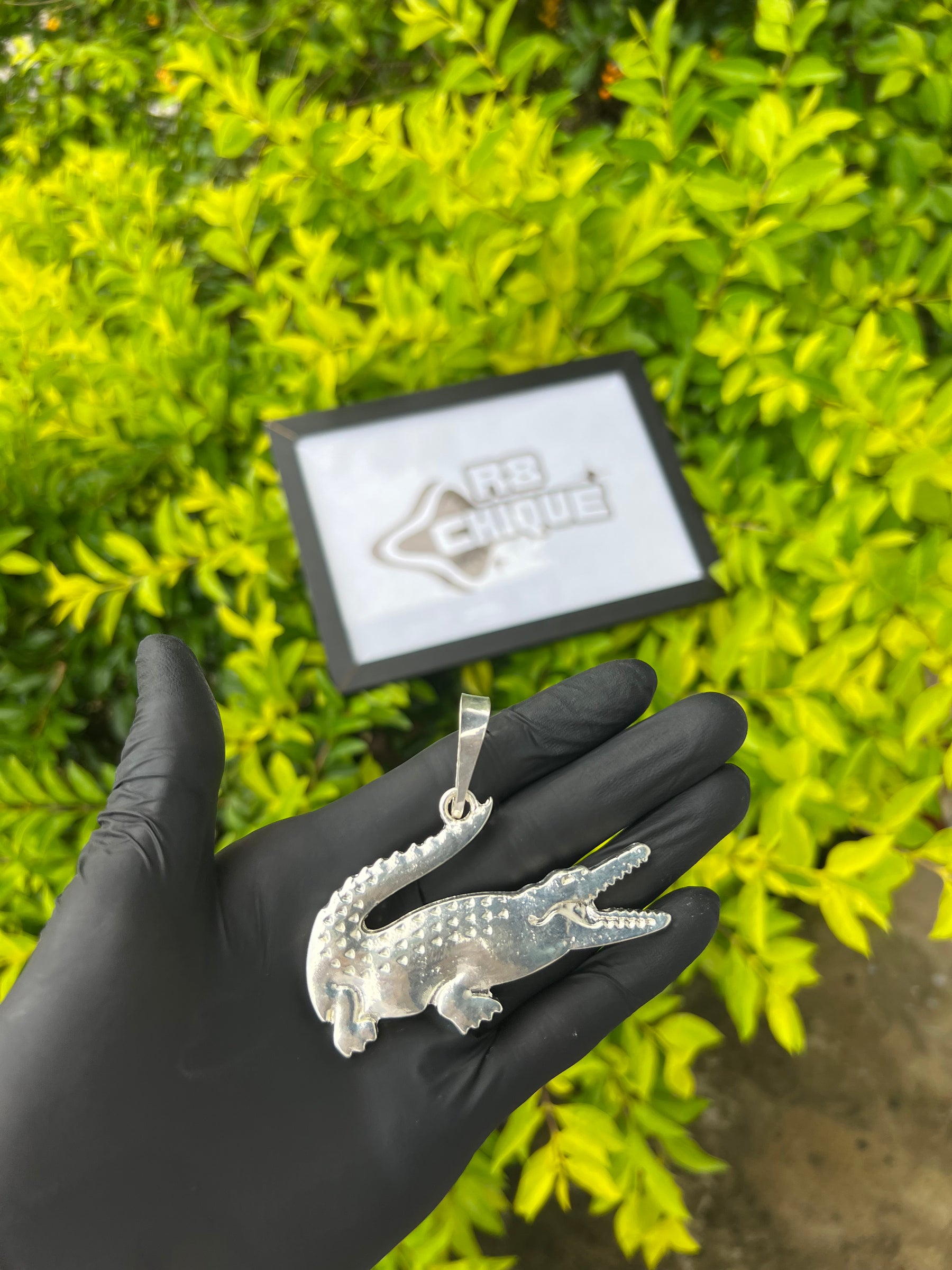 Pingente Lacoste | Prata Mista