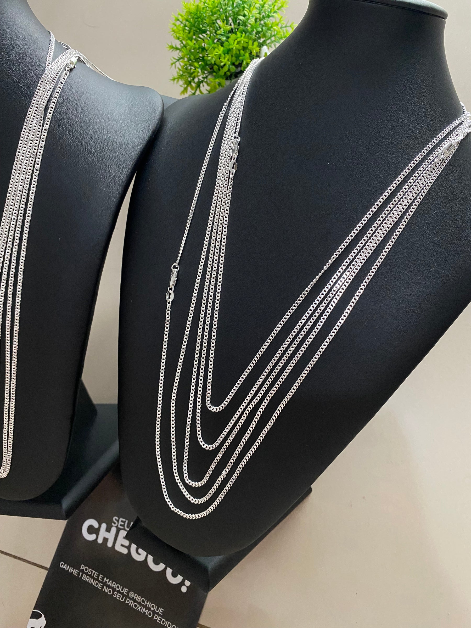 Kit Revenda | 10 Corrente de 3MM / 70CM (Kit 1)