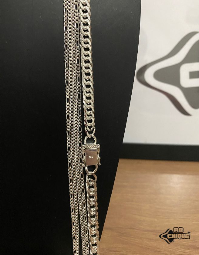 Kit Revenda | 5 Corrente de 3MM 3x1 e 1x1 / 1 de 8MM - EloDuplo (Kit 21)