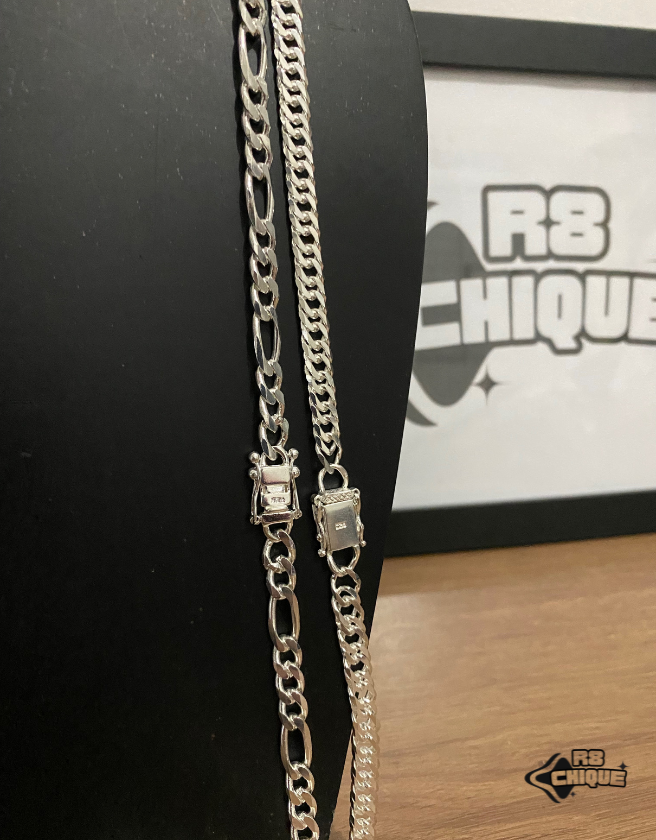 Kit Revenda | 2 Corrente de 8MM / 70CM - 3x1 e EloDuplo (Kit 22)